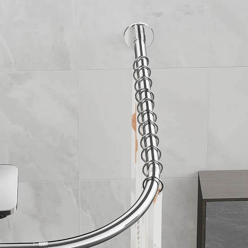 Corner Shower Rod Extendable No-Drill Stainless Steel L-Shape for Bathroom Wet Room | Thomler