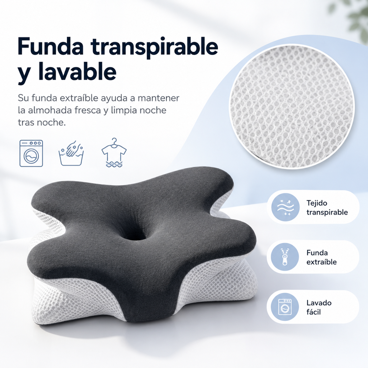 Adjustable Memory Foam Cervical Pillow for Neck Pain Relief & Better Sleep | Thomler