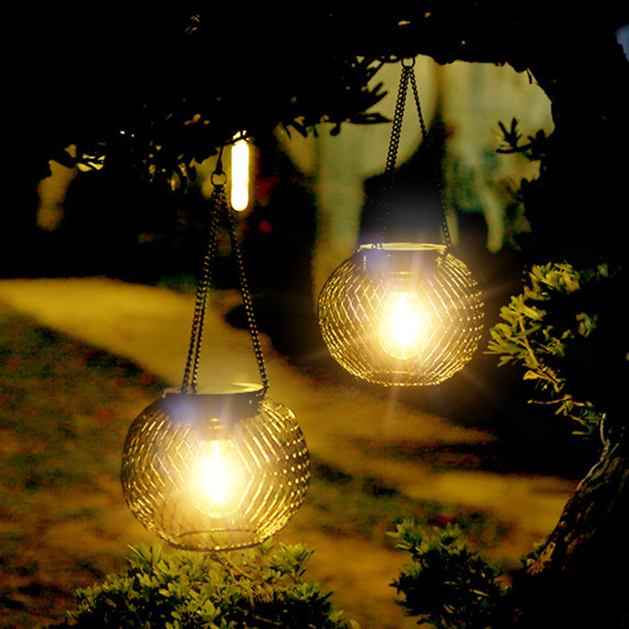 Hanging Solar Lantern with Integrated LED Light – Warm Glow for Porch, Garden & Patio | Thomler