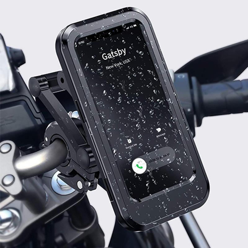 Waterproof Bike Phone Mount with 5000mAh Power Bank USB Charging Handlebar Holder for Smartphones 4.5-6.8 Inches Touch Screen Compatible Mot | Thomler