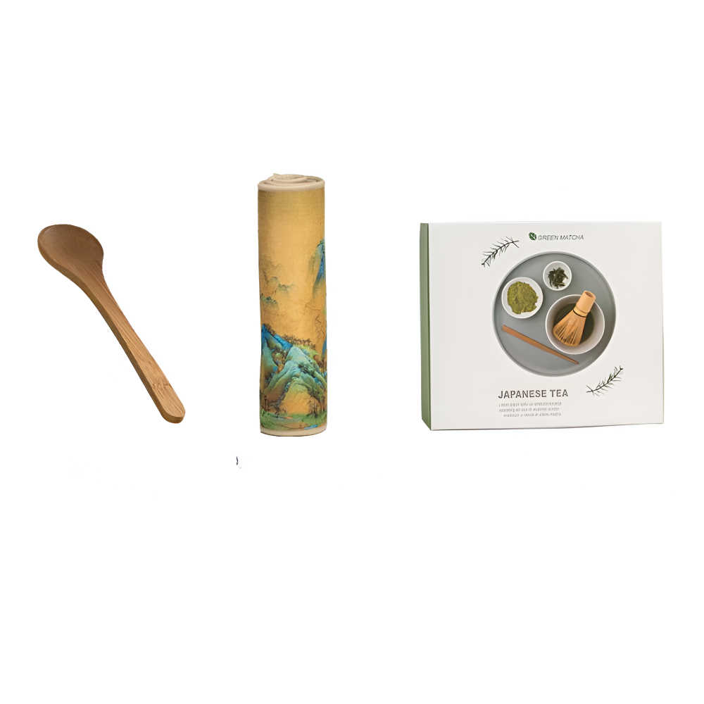 Complete Ceremonial Tea Whisk Set with Ceramic Bowl – 8-Piece Japanese Preparation Kit with Bamboo Tools & Stainless Strainer for | Thomler