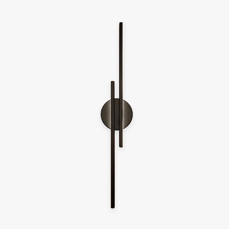Contemporary Nordic LED Wall Sconce Metal Disc Linear Design for Bedroom Living Room | Thomler