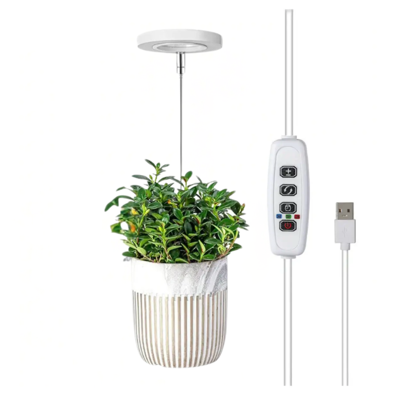 Adjustable Full-Spectrum Indoor Plant Grow Light with USB Power Stand | Thomler