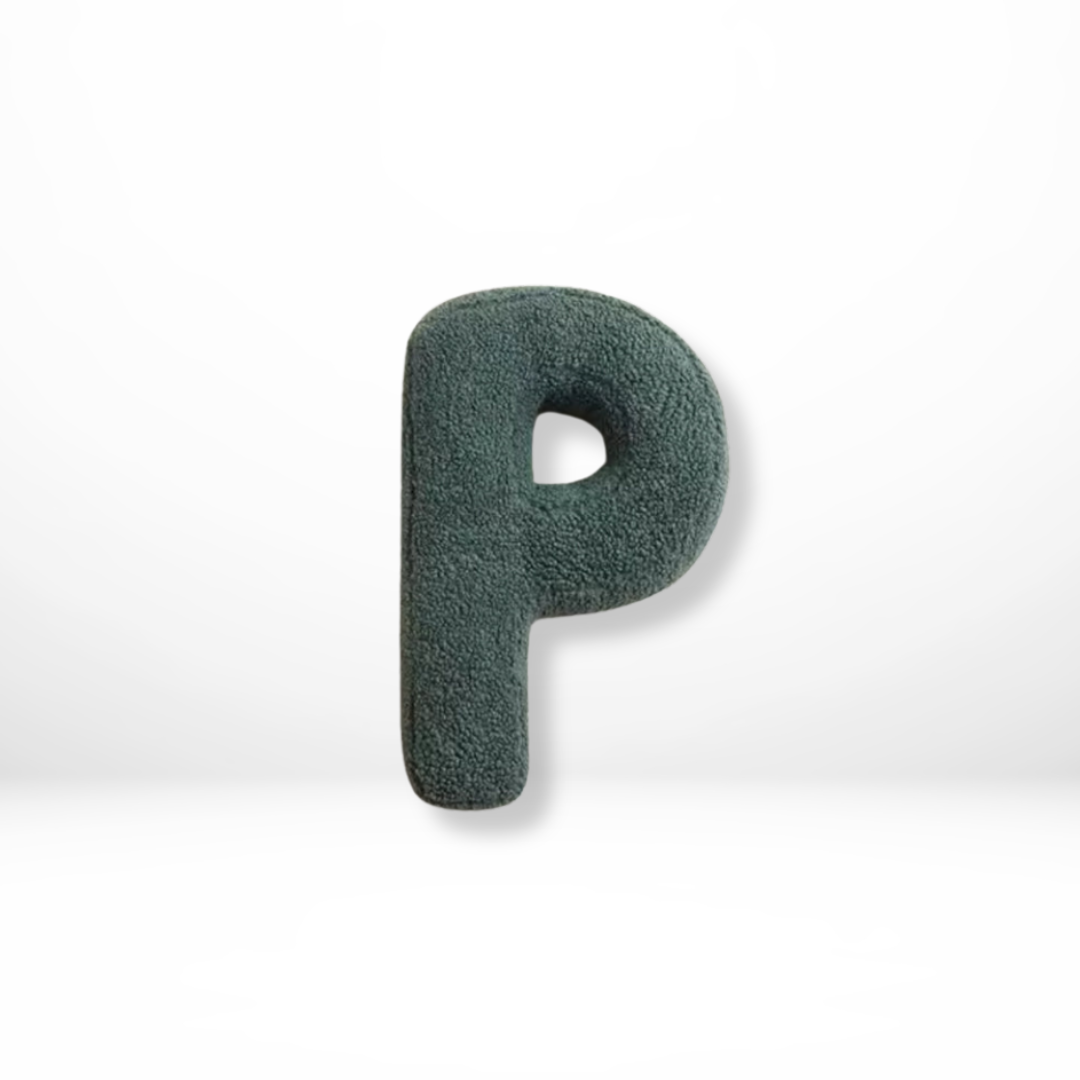 Letter-Shaped Velvet Throw Pillow — Personalized Initial Cushion for Couch, Bed & Nursery Décor | Thomler