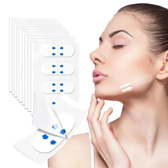 Transparent Facial Contouring Strips for Jawline & Cheek Definition – Discreet Skin Smoothing Adhesive Bands | Thomler