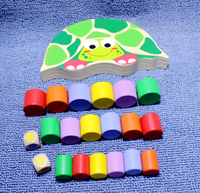 Turtle Stacking Game for Toddlers – Wooden Balance Blocks for Hand-Eye Coordination & Fine Motor Skills Ages 3+ | Thomler