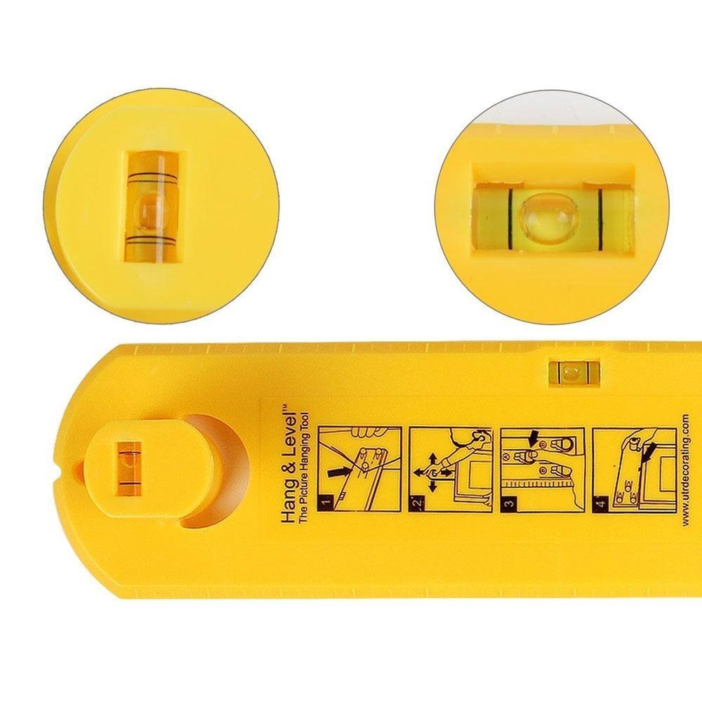 Picture Hanging Tool with Integrated Level for Straight Wall Art Placement and Accurate Nail Marking for Home Gallery Displays | Thomler