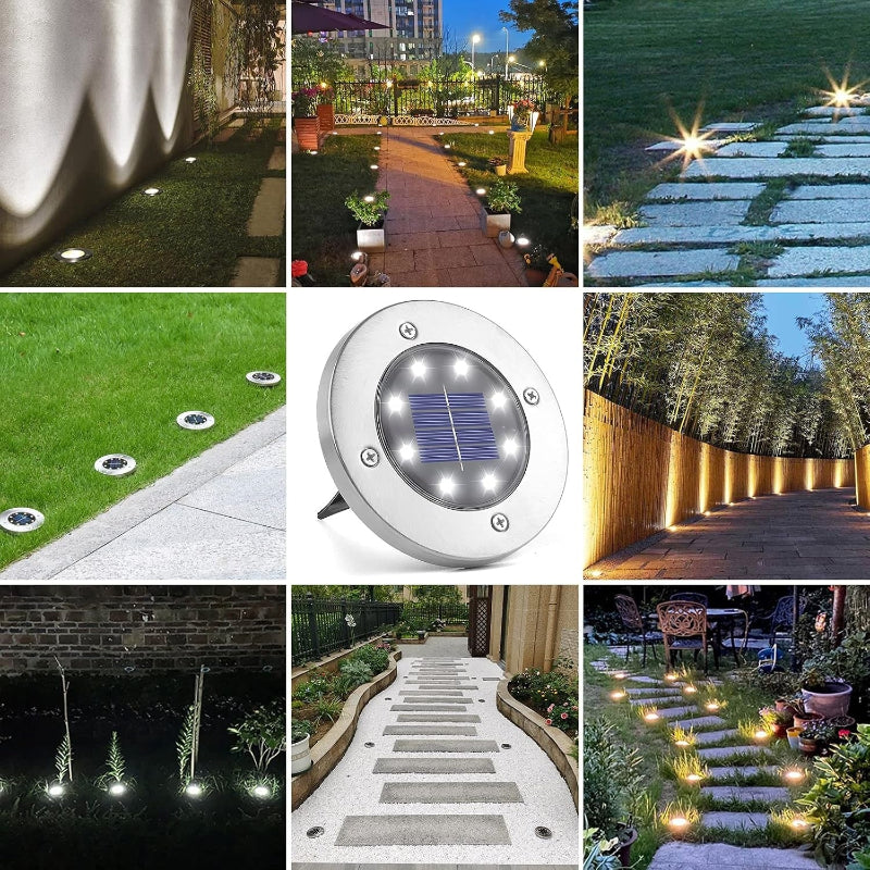 Solar Garden Stake Lights 4-Pack – Wireless LED Pathway Markers for Yard & Lawn | Thomler