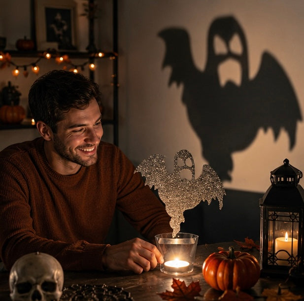 Spooky Metal Candle Holder with Sculptural Details for Seasonal and Everyday Home Decor | Thomler