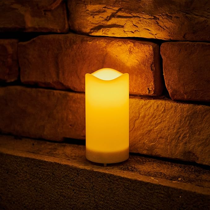 Flameless Candle Polypropylene 4 in Relaxation Home Decor LED Flickering Ambiance | Thomler