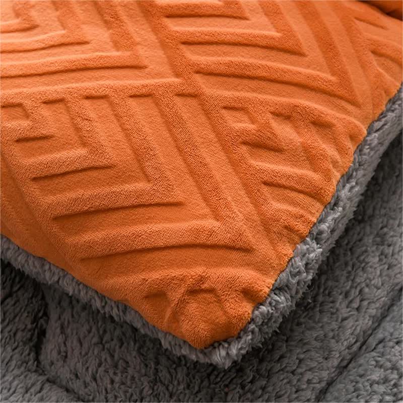 Sherpa Fleece Throw Blanket Quilted Winter Bedspread Soft Plush Heavyweight Comforter for Bed Couch Sofa Twin Full Queen King | Thomler