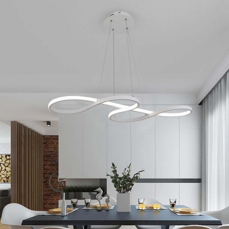Treble Clef Hanging Ceiling Fixture – Metal & Silicone Statement Lamp for Dining Room & Living Room | Thomler