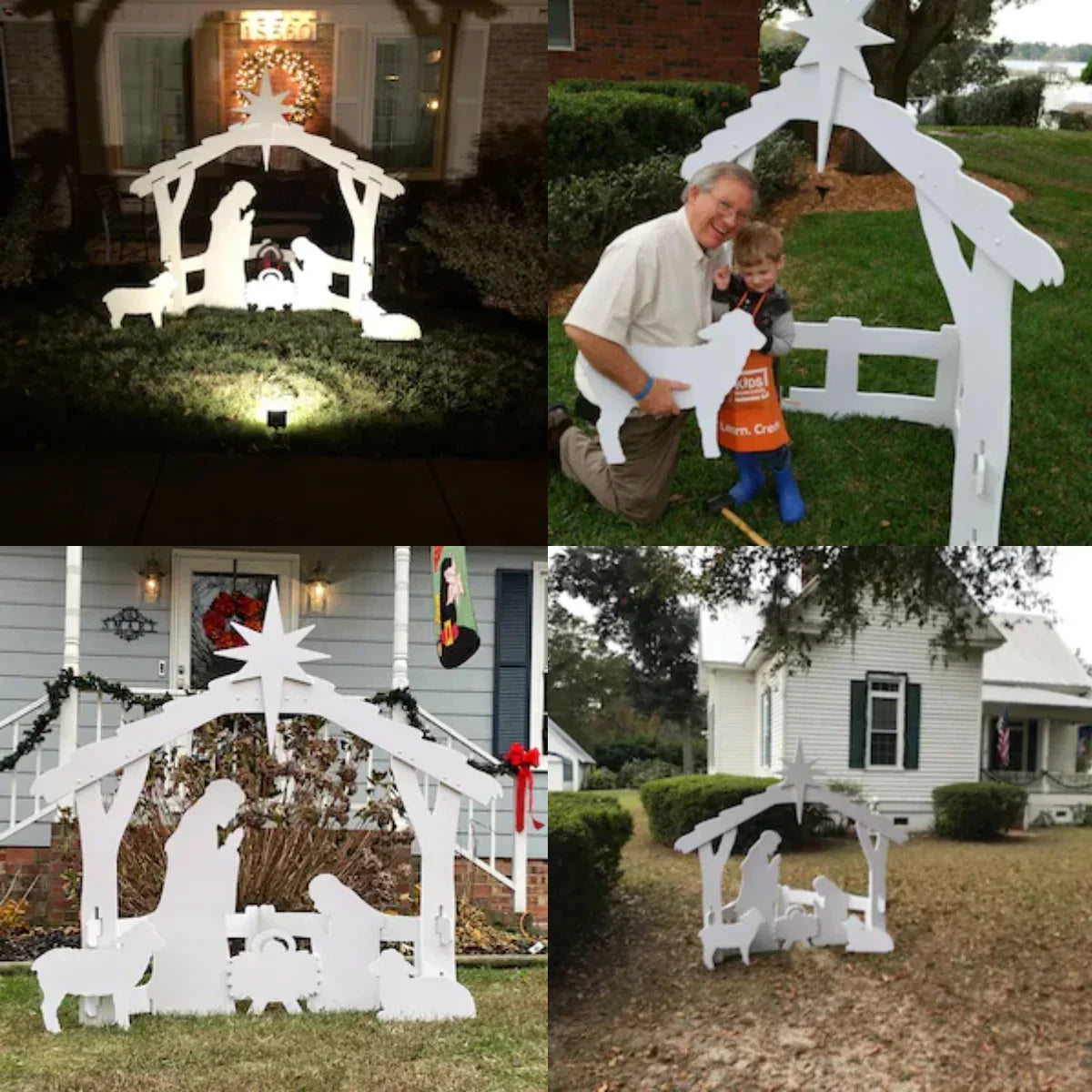 Outdoor Nativity Scene Set – Weather-Resistant Christmas Yard Display with Holy Family Figurines | Thomler