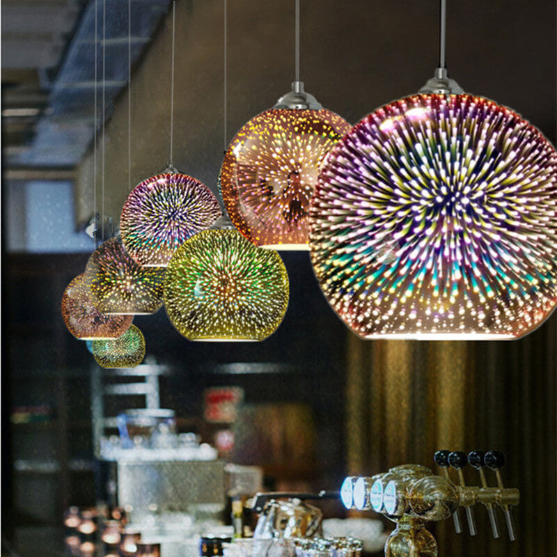 Pendant Light Metal 9.8 in Colorful Living Room Restaurant Bar Café Adjustable Chain Modern Hanging Ceiling Lamp | Thomler
