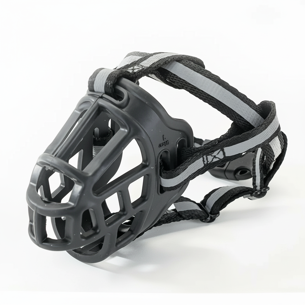 Breathable Mesh Dog Muzzle with Adjustable Straps for Training, Grooming & Safe Walks | Anti-Bite Pet Guard for Small to Large Dogs | Thomler
