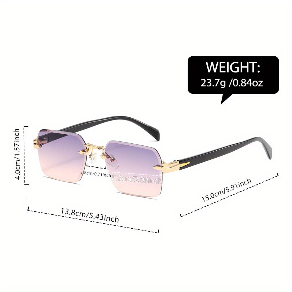 Rimless Square Eyeglasses for Men – Lightweight Metal Frame with Modern Minimalist Style | Thomler