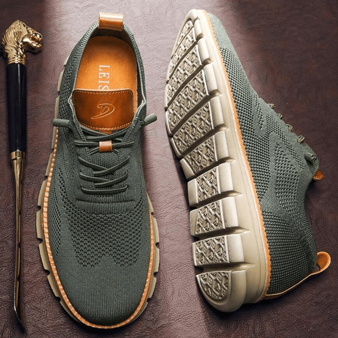 Men's Comfort Sneakers Lightweight Breathable Vegan Leather Everyday Shoes for Work Casual Office Walking | Thomler