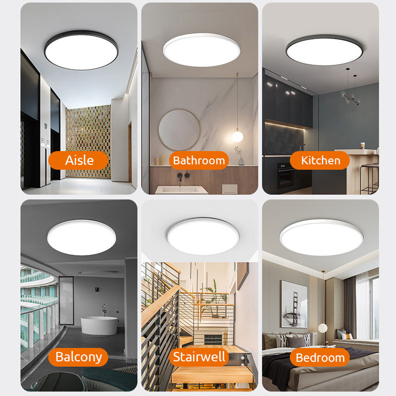 Ultra-Slim Round LED Ceiling Light for Bathrooms & Bedrooms – 9-15 in Flush Mount | Thomler