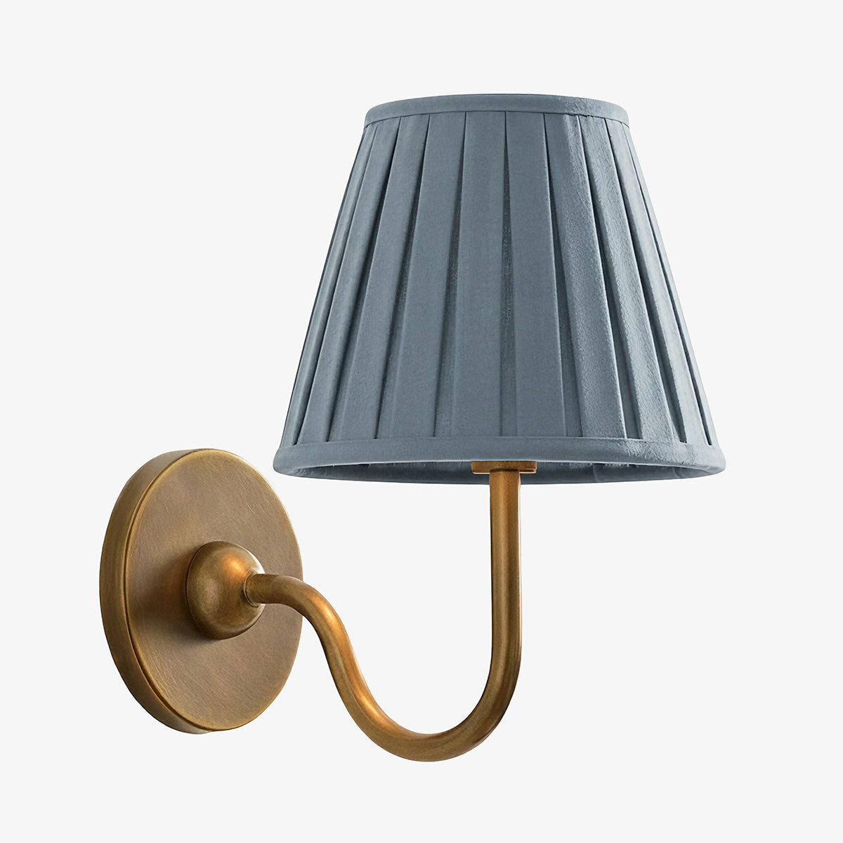 Brass Sconce with Fabric Drum Shade – 1 or 2 Light Hardwired Fixture for Bedroom, Hallway & Living Room | Thomler