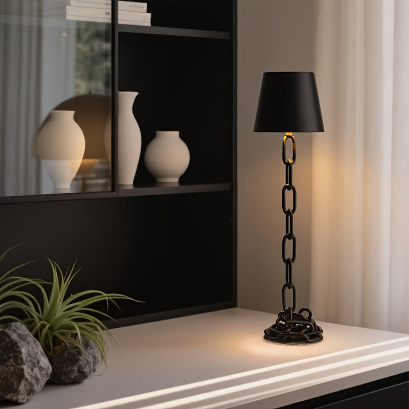 Rechargeable LED Desk Lamp with Touch Control, USB-C Chain Link Design for Bedside, Office, Living Room | Thomler