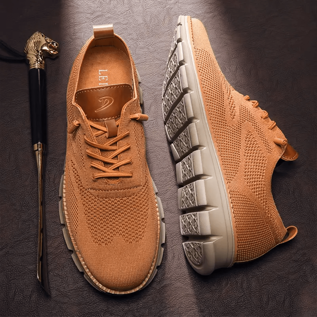 Men's Comfort Sneakers Lightweight Breathable Vegan Leather Everyday Shoes for Work Casual Office Walking | Thomler