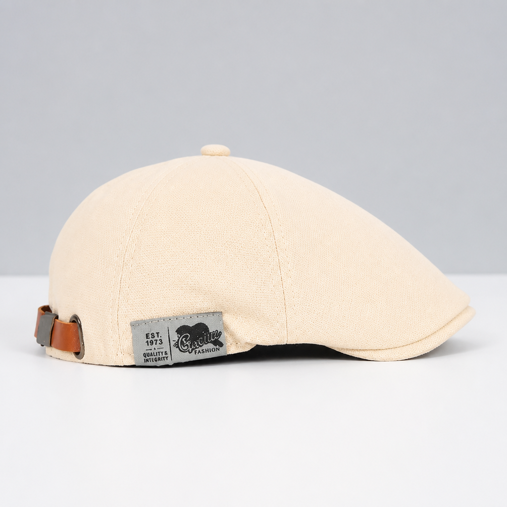 Men's Beret Cap with Adjustable Fit – Lightweight Breathable Flat Hat for Year-Round Wear in Black Red Blue Yellow Beige | Thomler