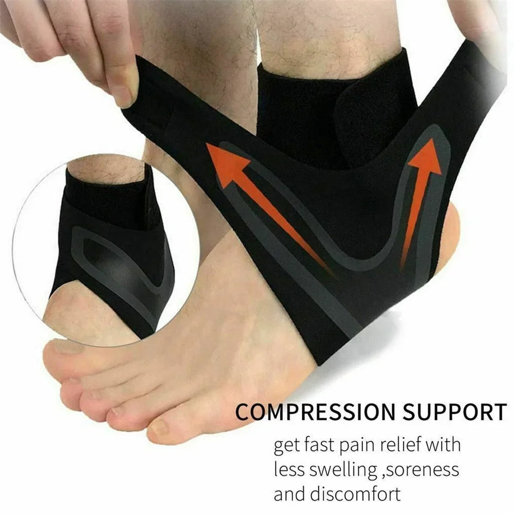 Adjustable Compression Ankle Brace with Wrap-Around Support for Plantar Fasciitis, Sprains & Tendonitis | Thomler