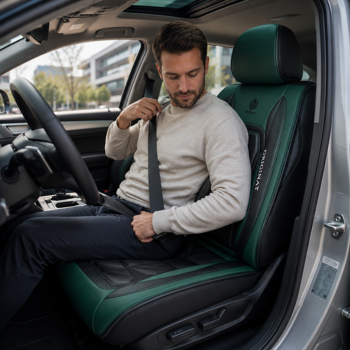 Padded Car Seat Protector Set – 11-Piece Full Coverage with Back Pocket & Airbag Cutout | Thomler