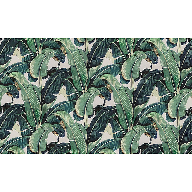 Tropical Banana Leaf Wall Mural Decal Peel and Stick Removable Wallpaper for Living Room Bedroom Kitchen Custom Size Green Plant Wall | Thomler
