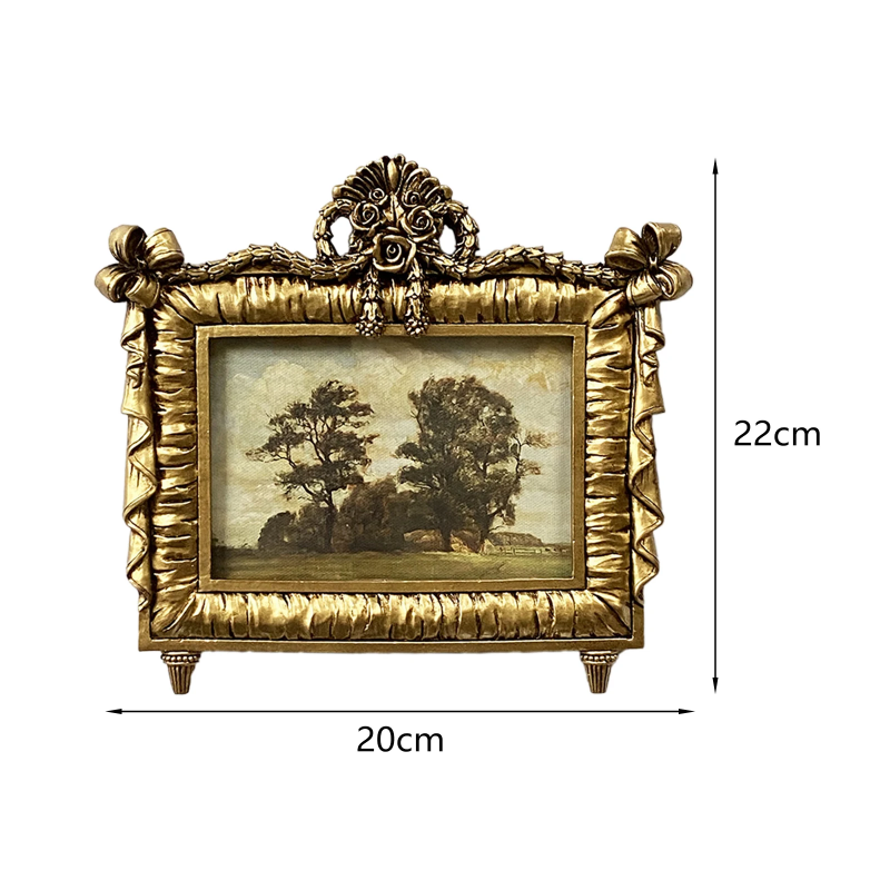 Vintage Resin Picture Frame for Home Display – Ornate Antique-Style Photo Holder for Living Room & Bedroom Décor | Thomler