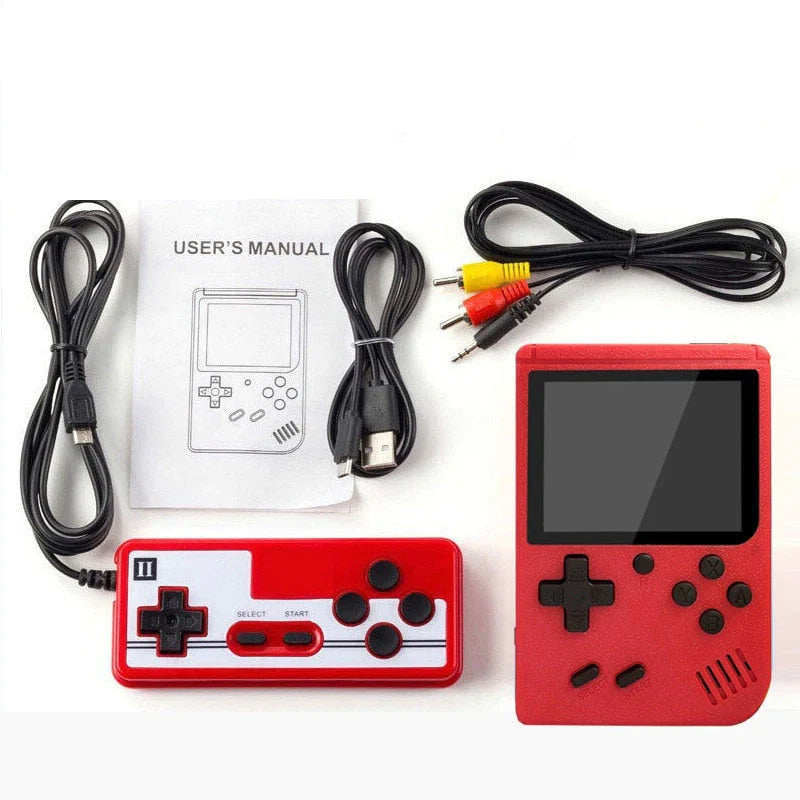 Game Console Plastic 7 Hours Portable Retro Gaming 400 Games TV Output Handheld Entertainment Travel Arcade System | Thomler
