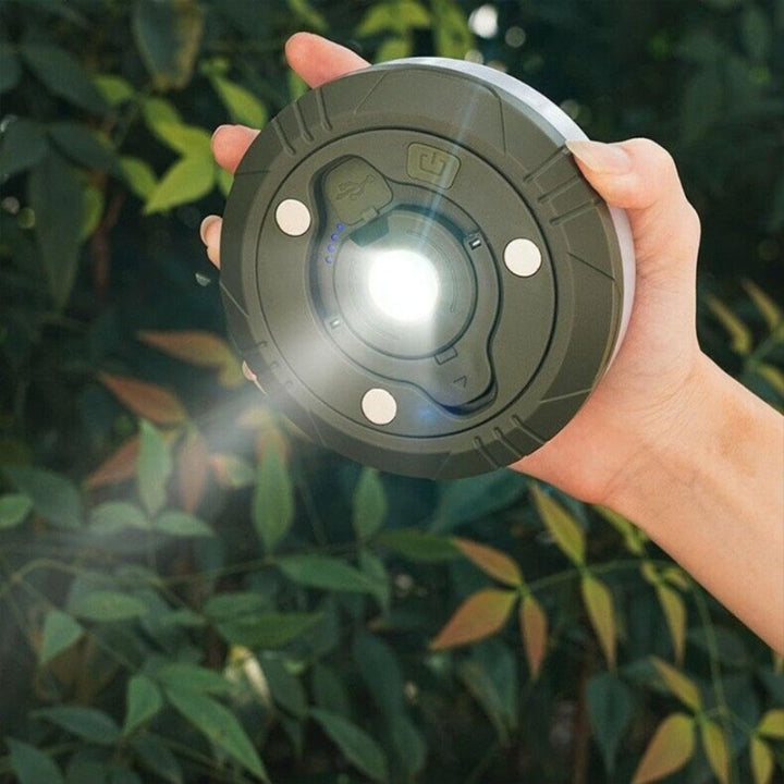 Camping Lamp ABS 11.6 cm Black Outdoor Lighting Lantern Flashlight RGB String Light Power Bank Rechargeable | Thomler
