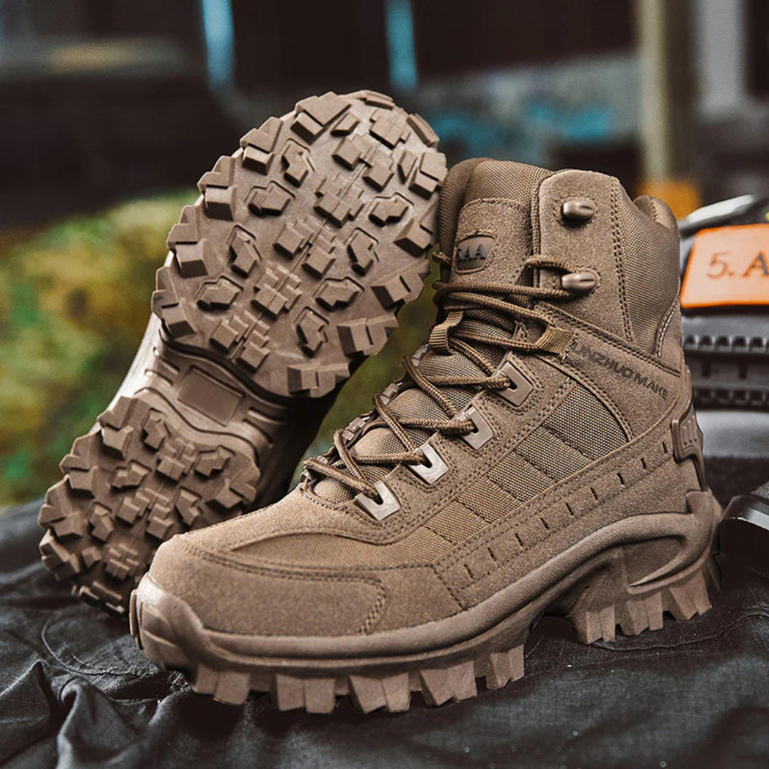 Men's Insulated Winter Tactical Boots with Non-Slip Sole for Hiking & Work – High Ankle Lace-Up Outdoor Combat Boots for Cold Weather | Thomler