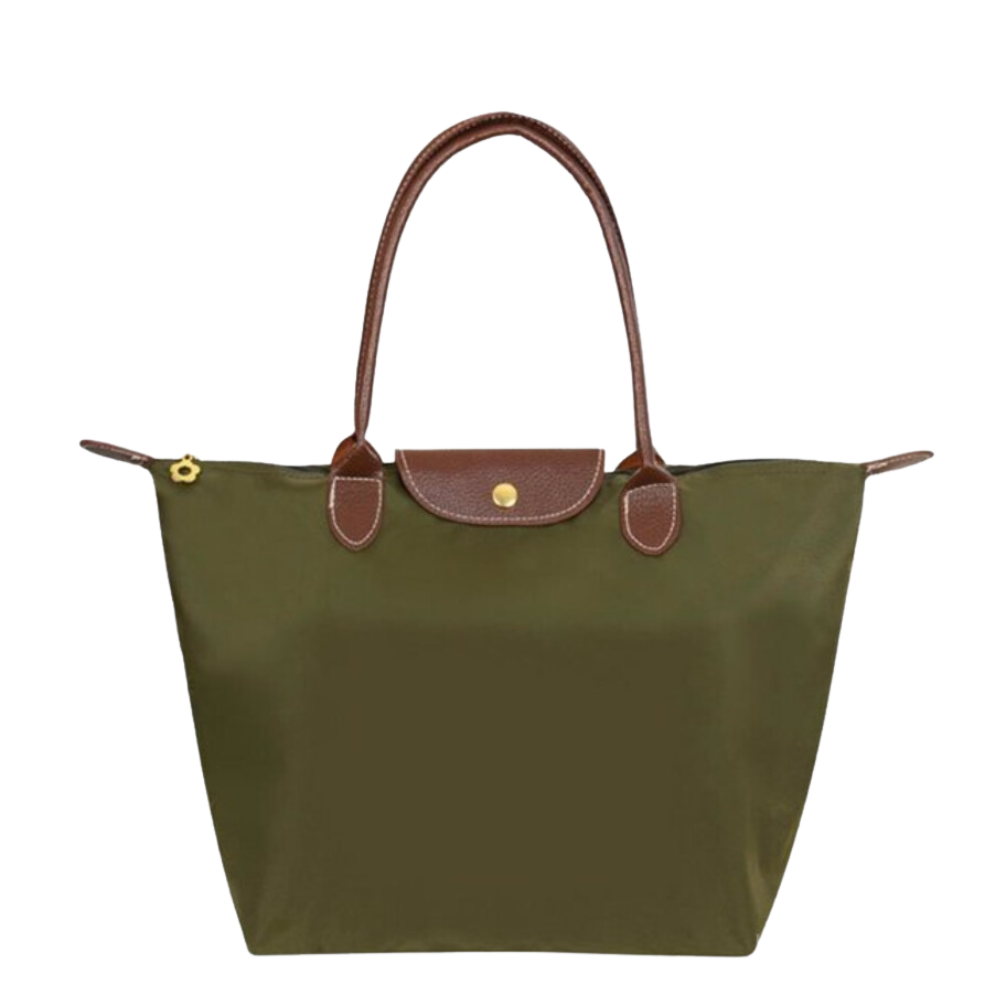 Water-Resistant Nylon Tote Bag with Leather Accents – Spacious Carryall for Work, Travel & Errands | Thomler