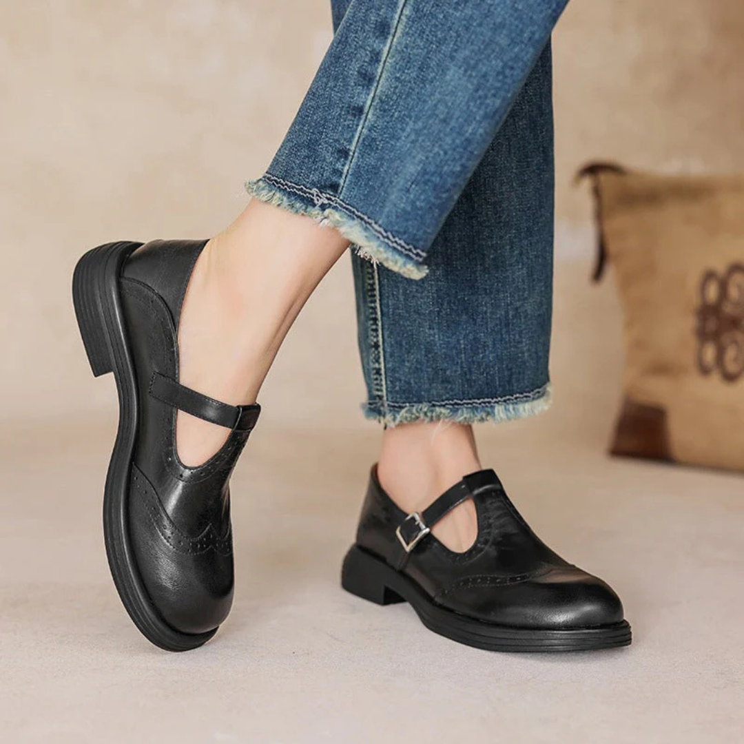 Women's Vegan Leather Flats – Breathable Slip-On Shoes for Summer & Spring, Lightweight Comfort Walking Shoes | Thomler
