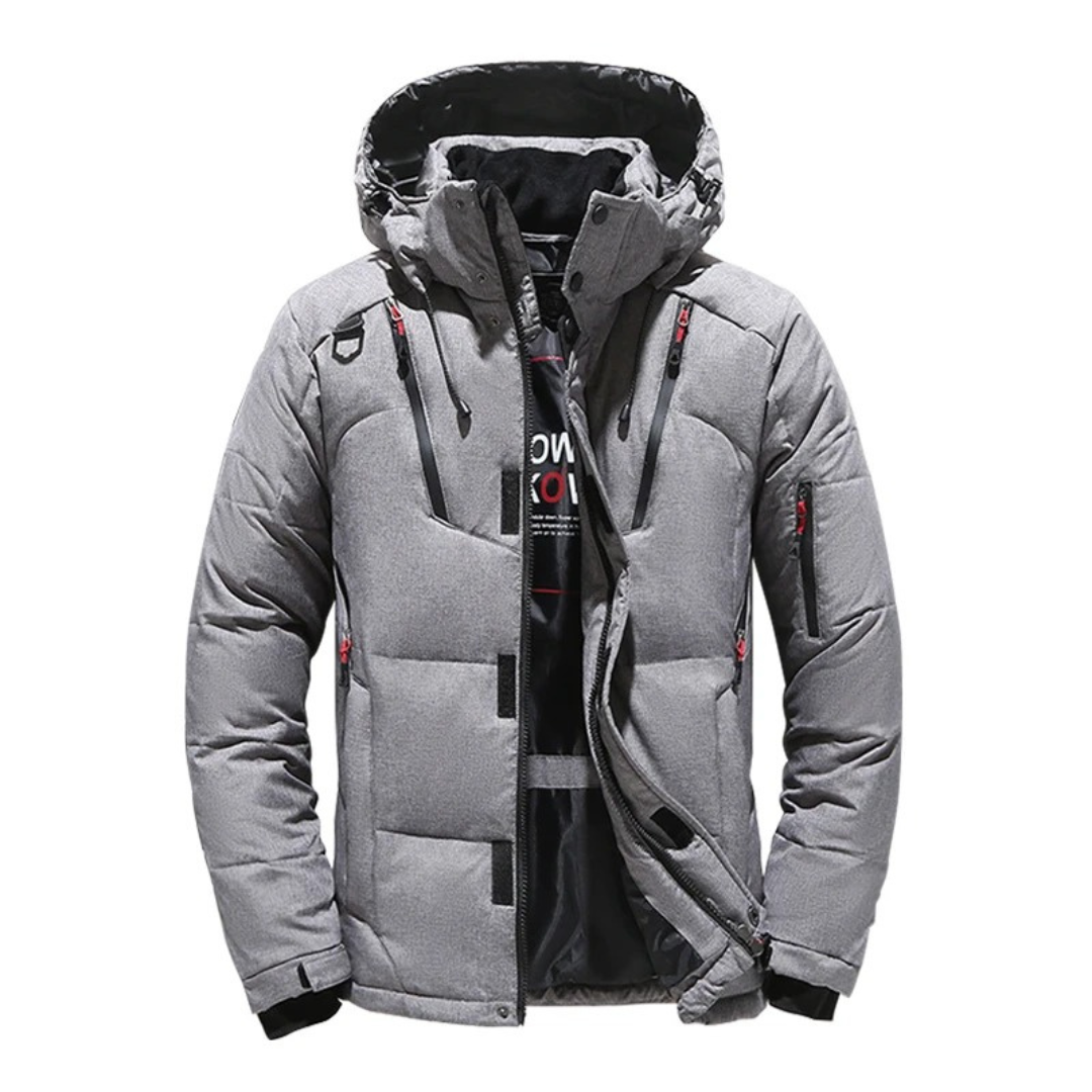 Insulated Winter Parka Jacket with Detachable Hood for Men – Windproof Cold Weather Coat for Outdoor Hiking Camping & Everyday Commuting | Thomler