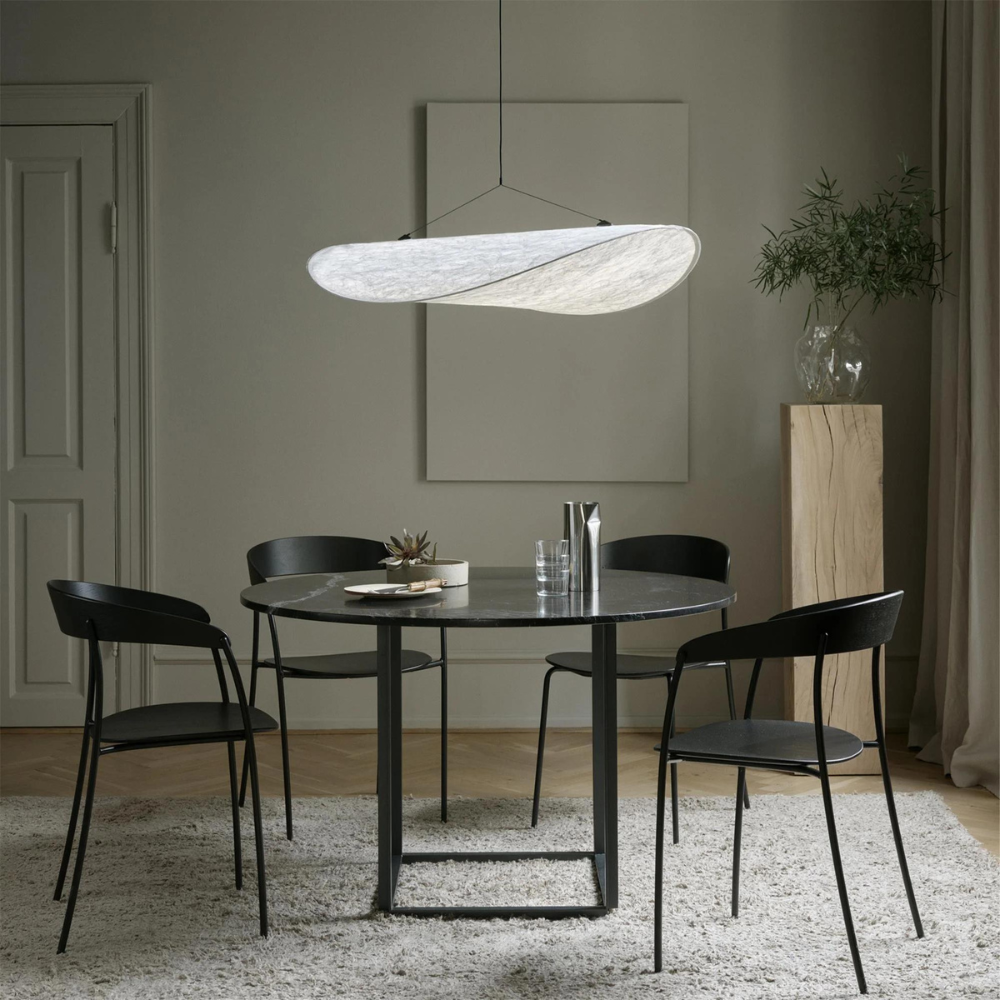Pendant Light Handwoven Silk Shade Up To 80.0 cm White Dining Room Bedroom Japandi Scandinavian Hanging Ceiling Lamp | Thomler