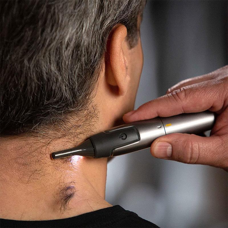 Precision Hair Trimmer with LED Light & Ultra-Thin Titanium Blades for Nose Ear Eyebrow Detailing | Thomler