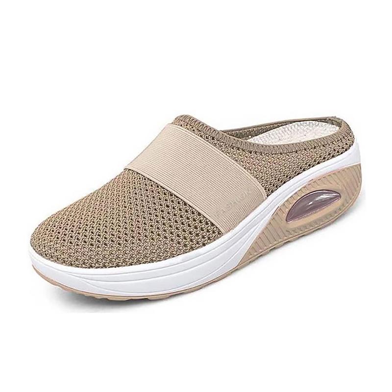 Cushioned Slip-On Sneakers with Arch Support for All-Day Walking Comfort Women's Breathable Mesh Athletic Shoes | Thomler