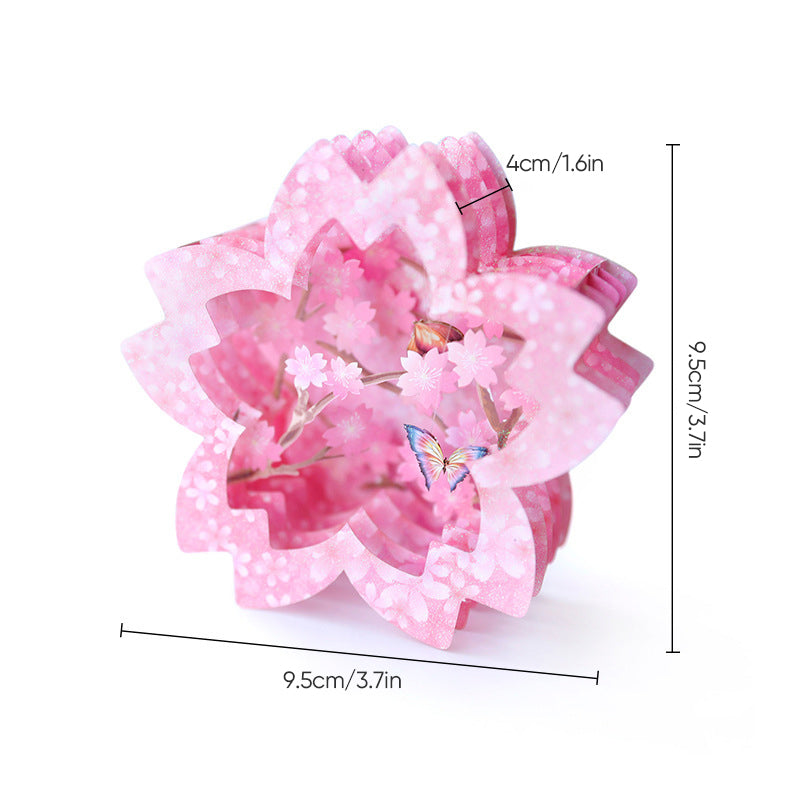 Popup Flower Greeting Card with 3D Laser-Cut Design for Mom, Grandma & Special Occasions | Thomler