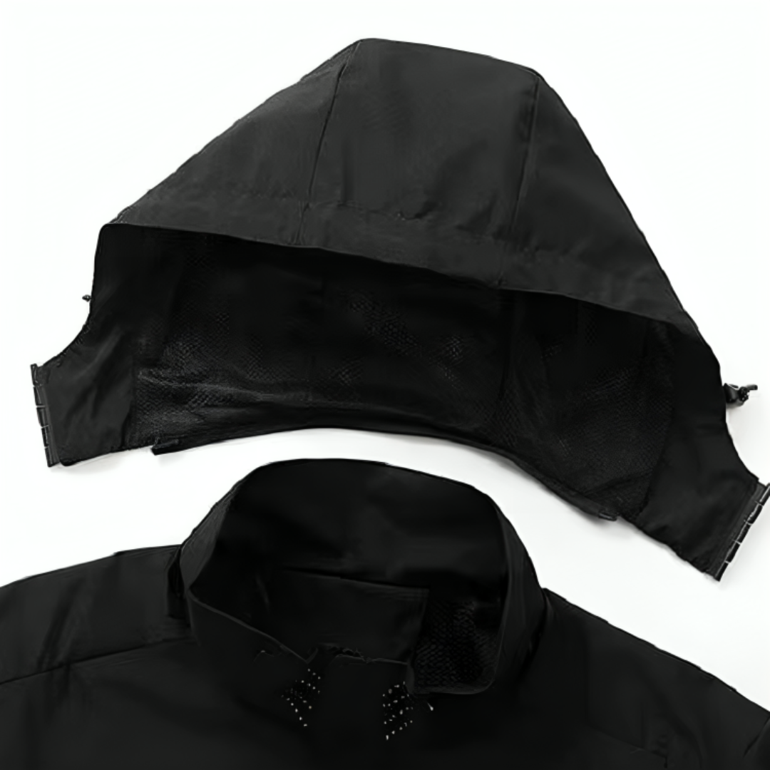 Lightweight Zip-Front Rain Jacket with Hood – Breathable Weather Shell for Men | Thomler