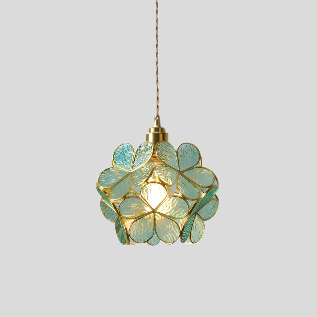 Stained Glass Pendant Light – Handcrafted Vintage Ceiling Fixture with Adjustable Chain for Dining Room, Kitchen, Restaurant | E26 Base | Thomler