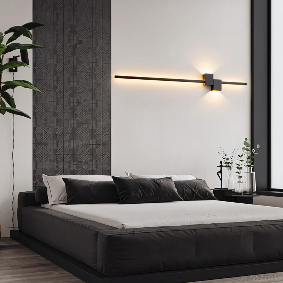 Modern LED Wall Sconce Linear Strip Light Fixture Warm White Aluminum 24 Inch for Living Room Bedroom Hallway Office Contemporary | Thomler