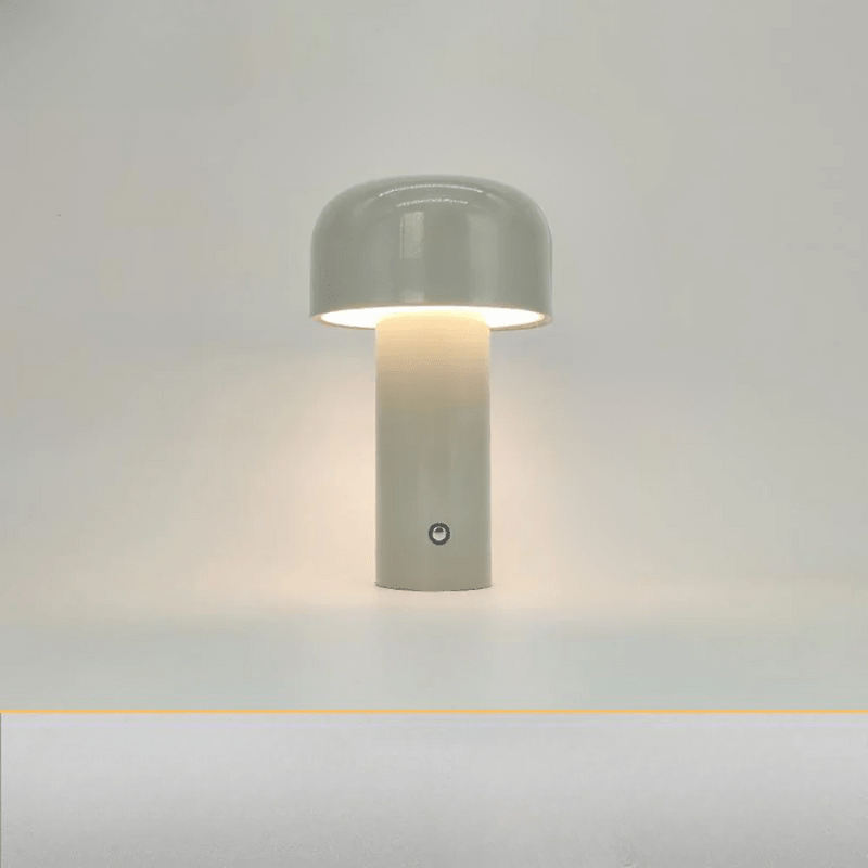Table Lamp Plastic 25.0 cm Yellow Wireless Bedside Mood Lighting USB Rechargeable LED Mushroom Accent Light | Thomler