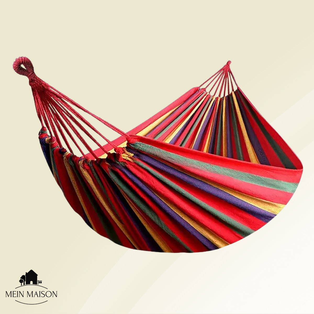 Portable Canvas Hammock with Tree Straps – 440 lb Capacity, No-Tip Design, Includes Carry Bag – Outdoor Camping & Backyard Relaxation | Thomler