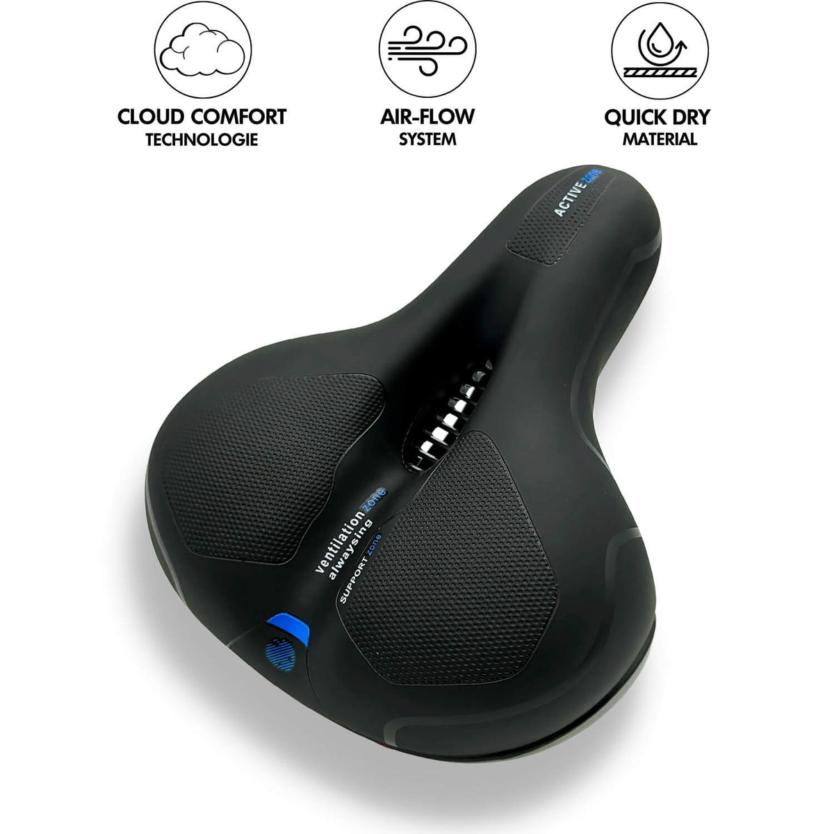 Memory Foam Bike Seat with Pressure Relief & Gel Cushioning for Road, Mountain & Commuter Bicycles – Ergonomic Saddle for Men & Women | Thomler