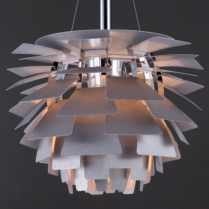 Pendant Light Metal Pinecone 20 in Adjustable Living Room Dining Area Chandelier Decorative Ceiling Fixture | Thomler