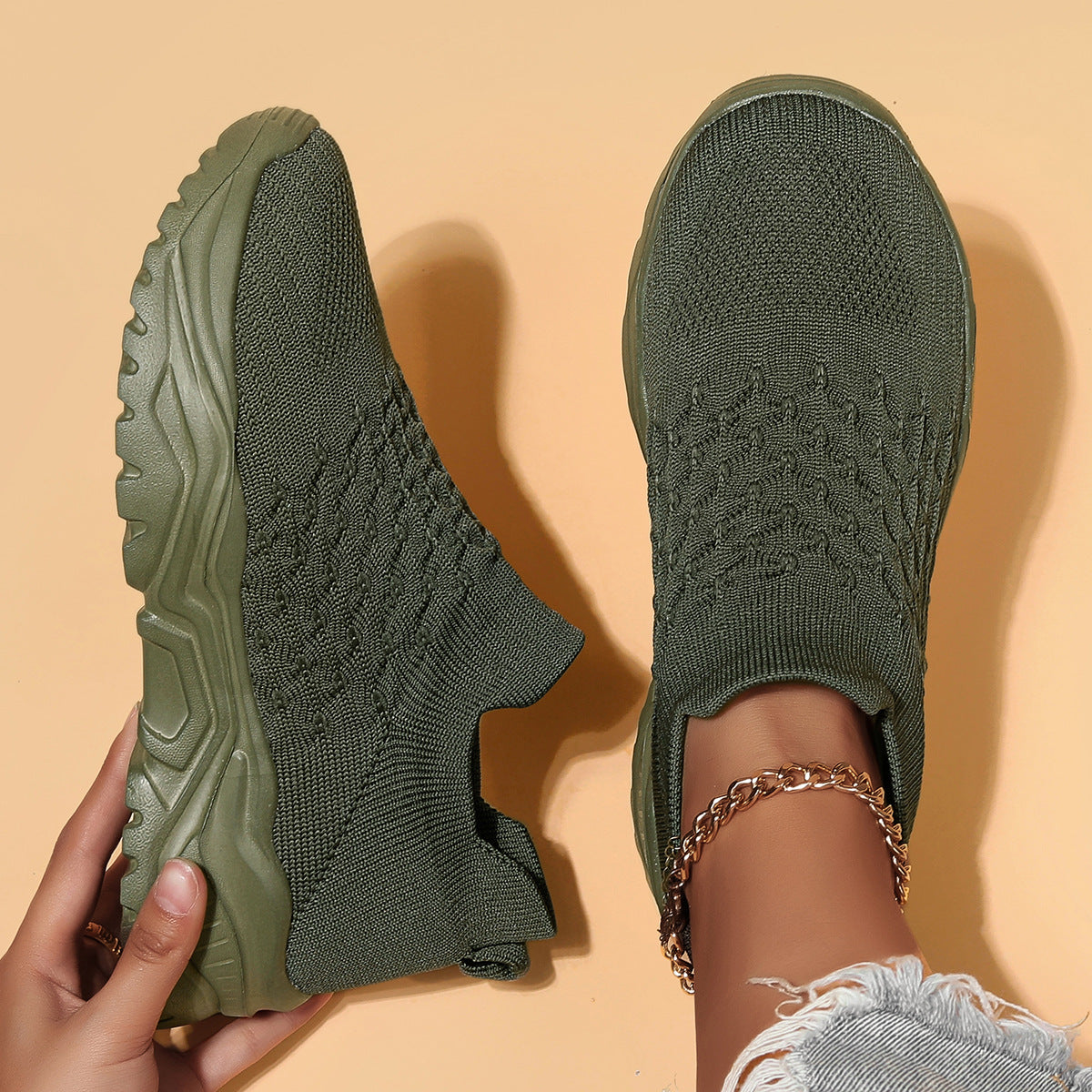 Lightweight Orthopedic Slip-On Sneakers Women's Cushioned Walking Shoes for Everyday Wear Breathable Canvas Footwear | Thomler