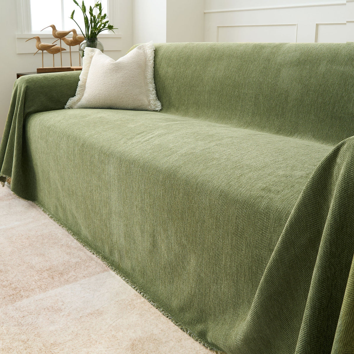 Textured Furniture Throw Blanket for Couches – Scratch-Resistant & Machine Washable | Thomler