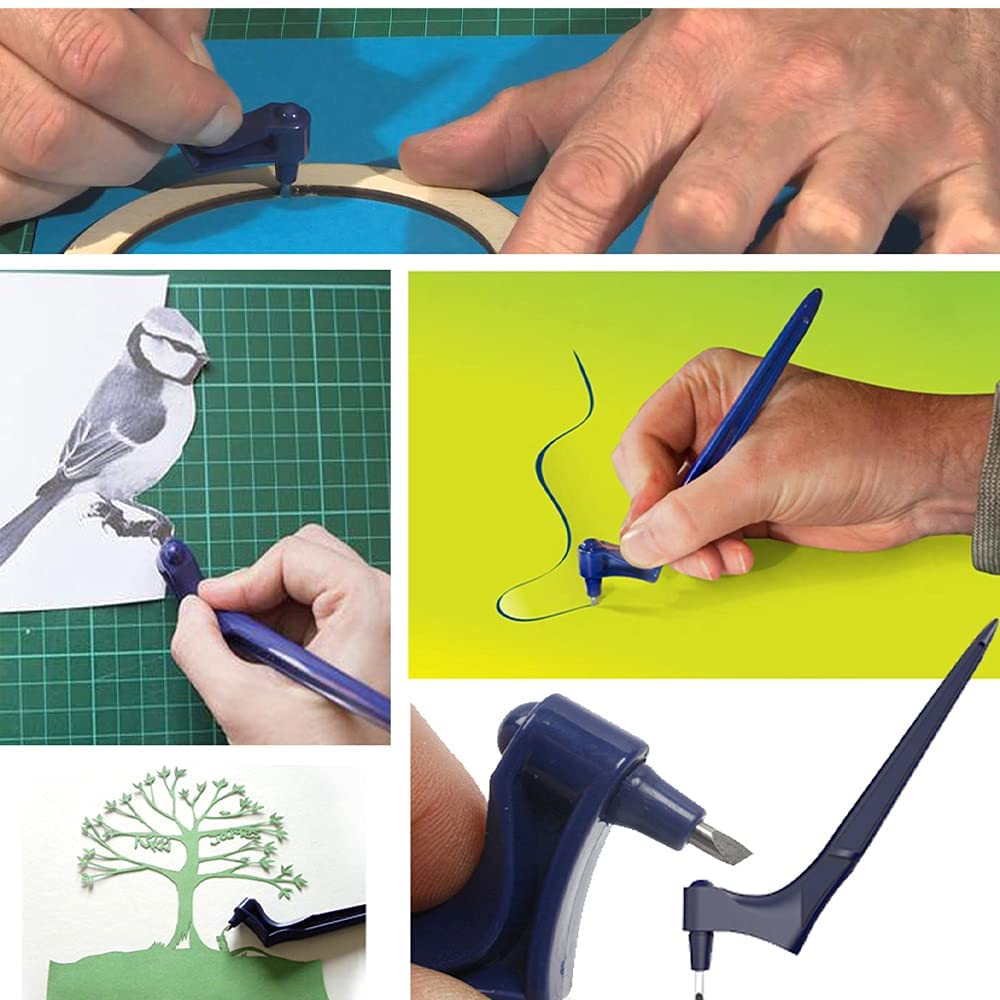 360° Rotating Blade Precision Craft Knife Pen for Intricate Paper Cutting, Stencils, Scrapbooking & Model Making | Detail Cutter Tool | Thomler